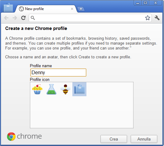 Profili Google Chrome