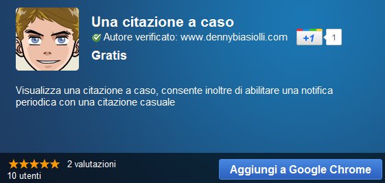 Una citazione a caso - Chrome Web Store